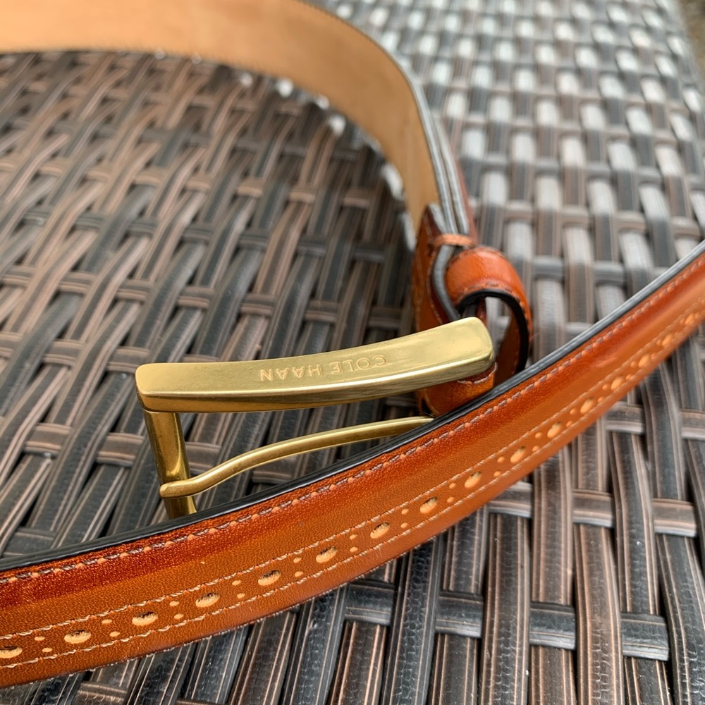 Cole Haan brown leather belt - 36